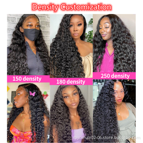 Deep Wave Hair 5x5 Lace Closure Wig Vendor,100% Peruvian Virgin Human Hair,Wholesale Cuticle Aligned Transparent Soft Lace Wigs
